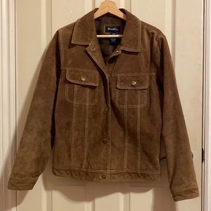 Vintage Brown Suede Leather Jacket